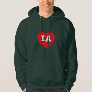 Iowa Red Heart - I love IA Hoodie