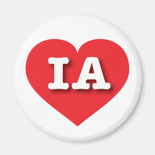 Iowa Red Heart - I love IA Magnet
