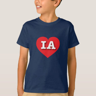 Iowa Red Heart - I love IA T-Shirt