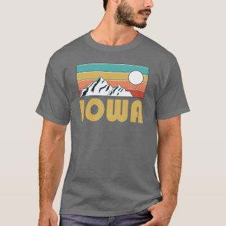 Iowa Retro Vintage Iowa Mountain Souvenir Gift Hom T-Shirt