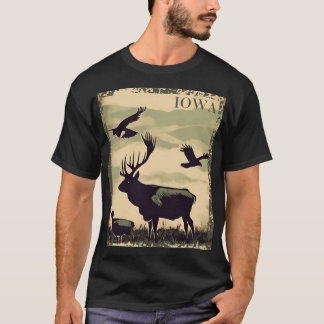 Iowa Rustic Style Vintage Poster T-Shirt