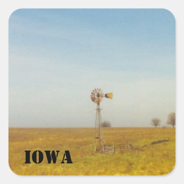 iowa scenes square sticker (Front)