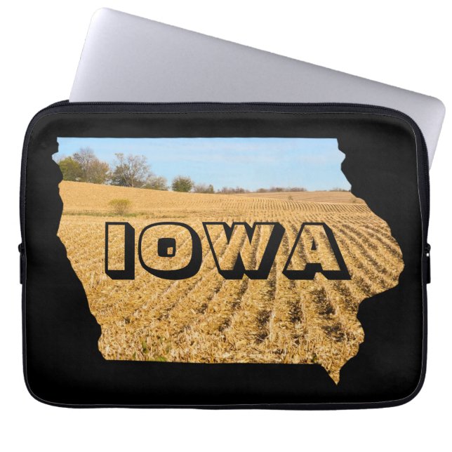 Iowa Scenic Cornfield Nature Photography Travel Laptop Sleeve (Front)
