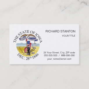 Iowa sign business card