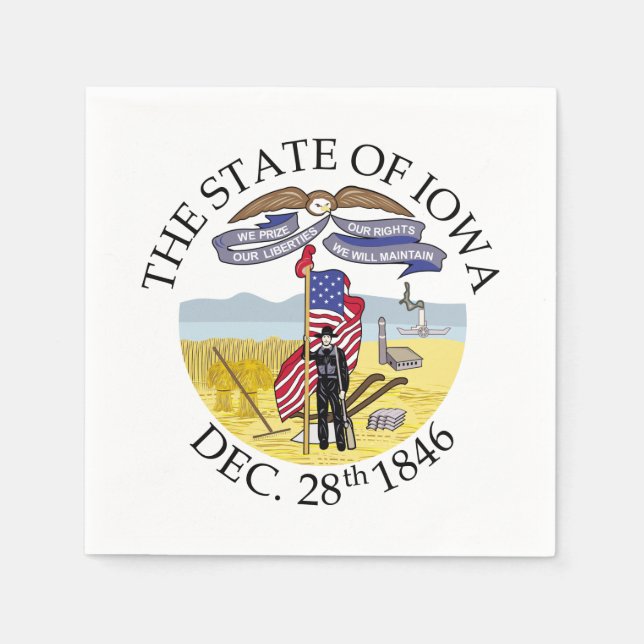Iowa sign napkin (Front)