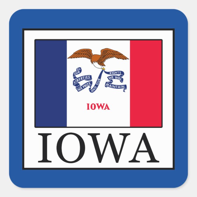 Iowa Square Sticker (Front)