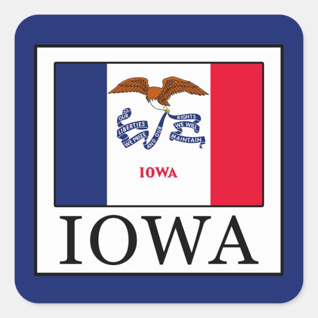 Iowa Square Sticker (Front)