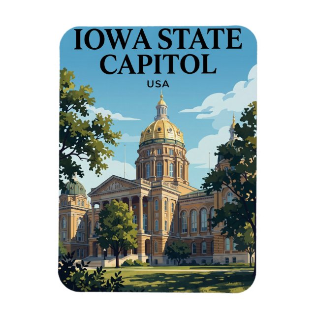 Iowa State Capitol USA Magnet (Vertical)