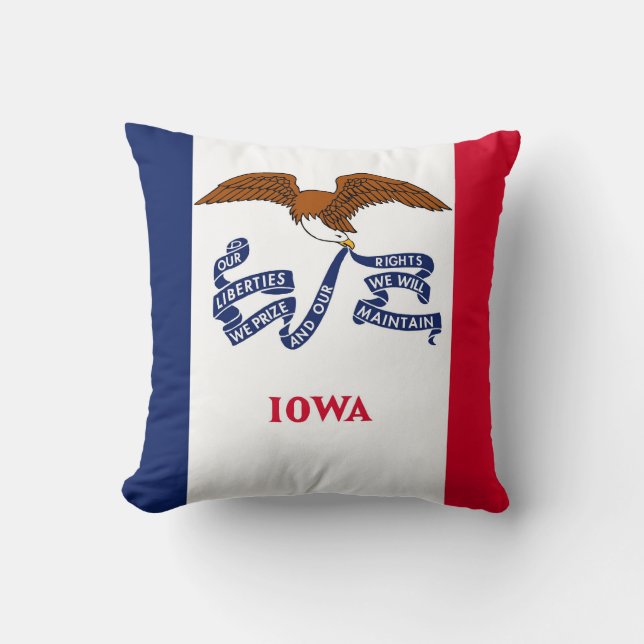 Iowa State Flag American MoJo Pillow (Front)