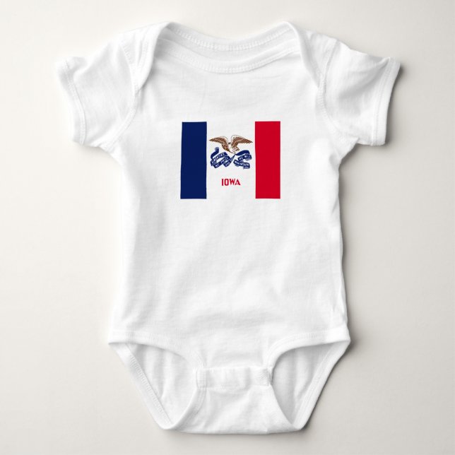 Iowa State Flag Baby Bodysuit (Front)