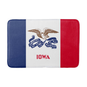 Iowa State Flag Bath Mat