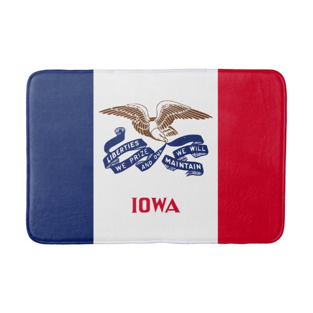 Iowa State Flag Bath Mat (Front)