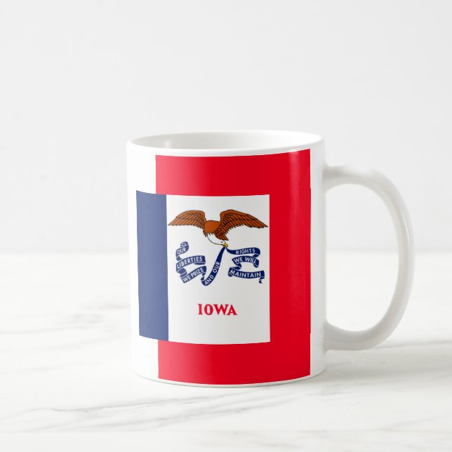 Iowa State Flag Design Coffee Mug (Right)