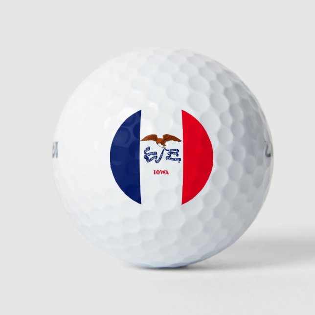Iowa State Flag Design Golf Balls (Front)