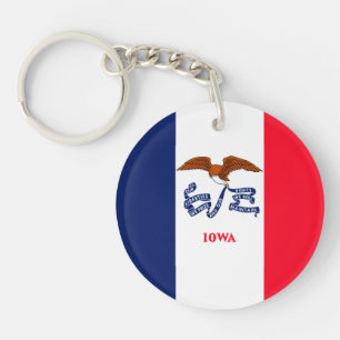 Iowa State Flag Design Key Ring