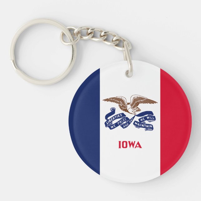 Iowa State Flag Key Ring (Front)