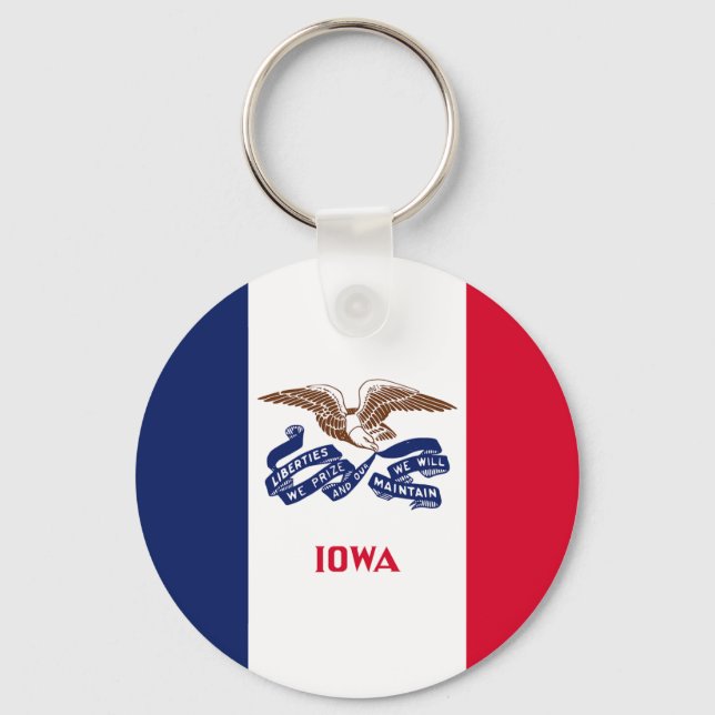Iowa State Flag Key Ring (Front)