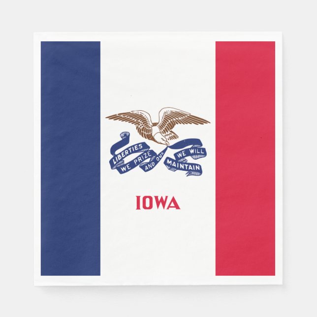 Iowa State Flag Napkin (Front)