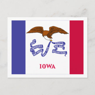 Iowa State Flag Postcard