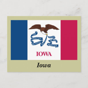Iowa State Flag Postcard