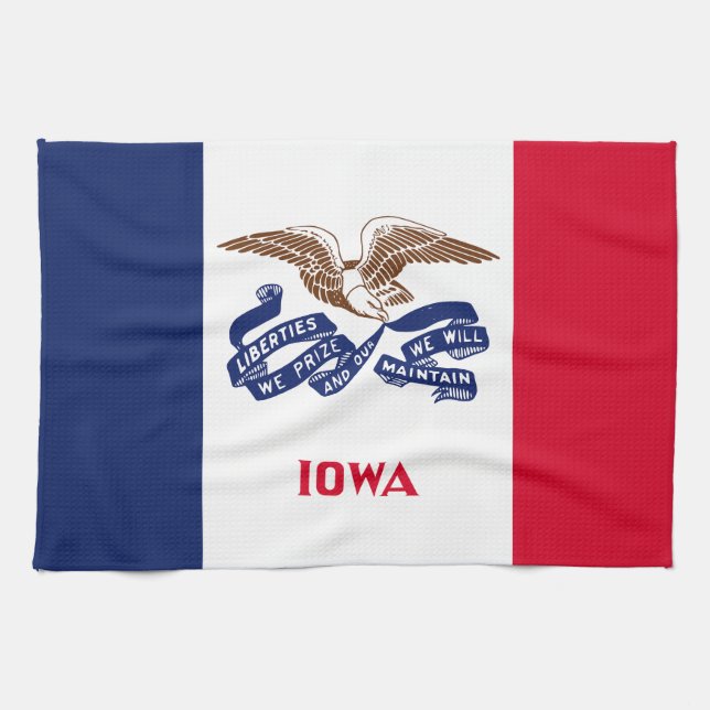 Iowa State Flag Tea Towel (Horizontal)