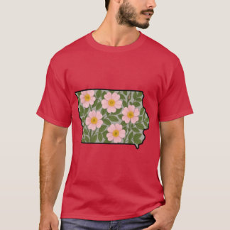 Iowa State Flower Wild Rose 1 T-Shirt