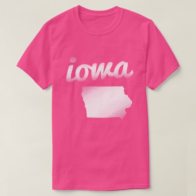 Iowa state in white T-Shirt (Design Front)