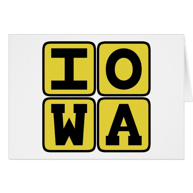 IOWA State Iowan Hawkeye Des Moines Cedar Rapids (Front Horizontal)