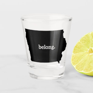 Iowa State Map Belong Shot Glass