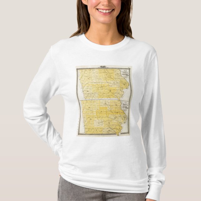 Iowa State Maps T-Shirt (Front)