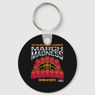 Iowa State March Madness 2025 Men's Sketll Nil  Key Ring