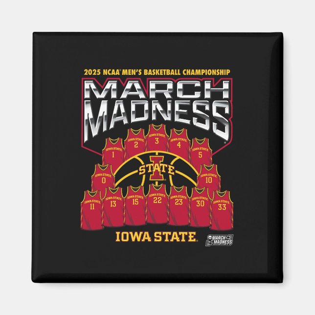 Iowa State March Madness 2025 Men's Sketll Nil  Magnet (Front)