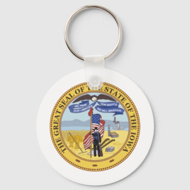 Iowa State Seal Key Ring (Front)