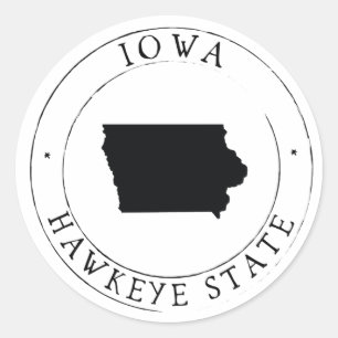 Iowa state Sticker Envelope Seal