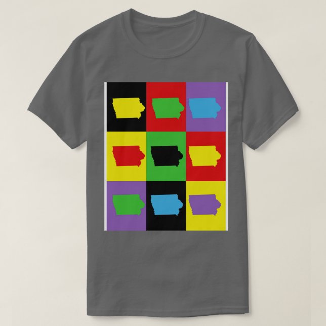 Iowa US State Art TShirt (Design Front)
