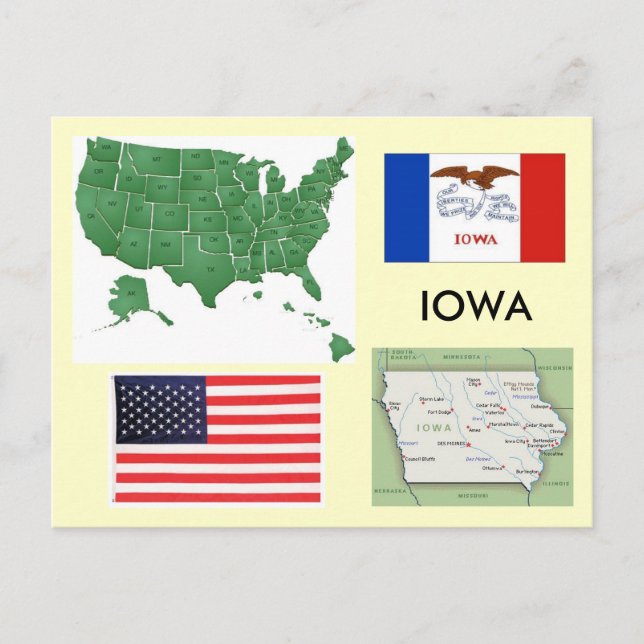 Iowa, USA Postcard (Front)