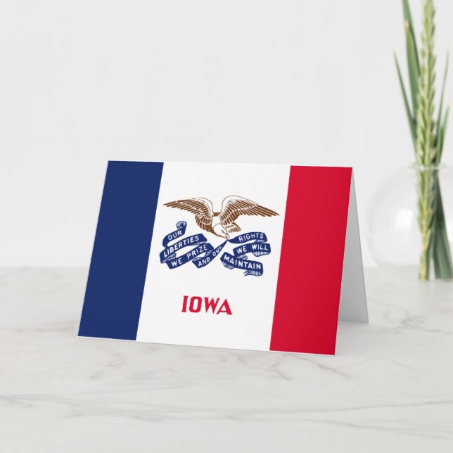 Iowan Flag, Flag of Iowa Card (Front)