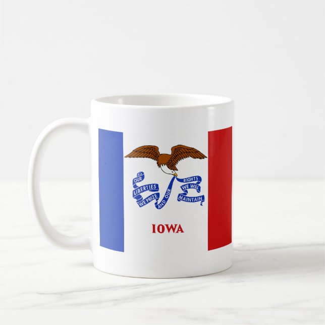 Iowan Flag + Map Mug (Left)