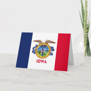 Iowan Flag & Seal, Flag of Iowa Card