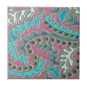 IP045 Indian Paisley Reproduction Antique Tile