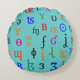 IPA characters Round Cushion