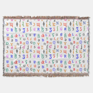 IPA characters Throw Blanket