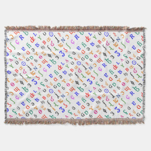 IPA characters Throw Blanket
