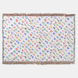 IPA characters Throw Blanket
