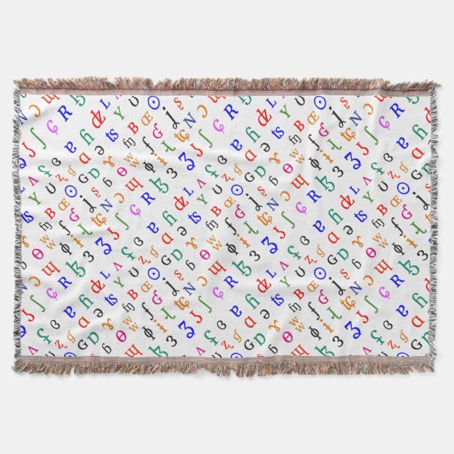 IPA characters Throw Blanket (Front)