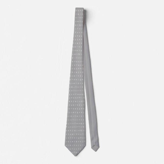 IPA tie - grey and white (Front)