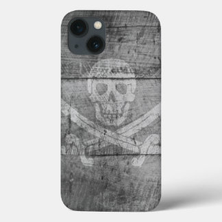 iPad Air, Barely There - Skull Black iPhone 13 Case
