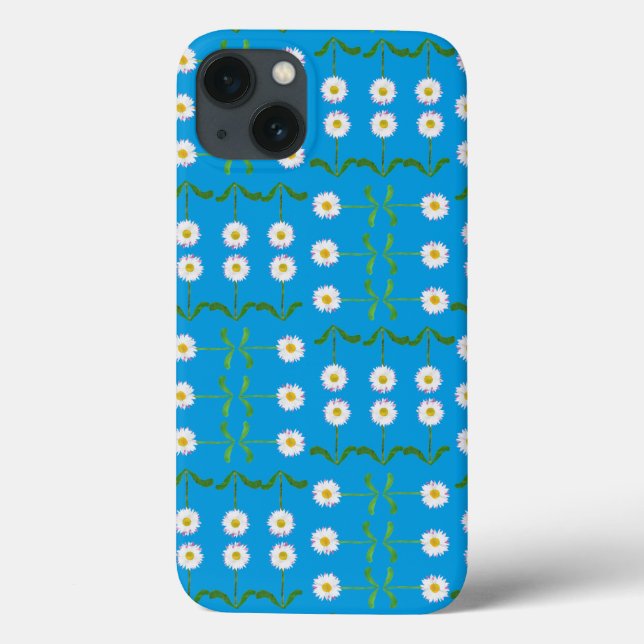iPad Mini Retina Case-Mate Case: Daisies on Teal Case-Mate iPhone Case (Back)