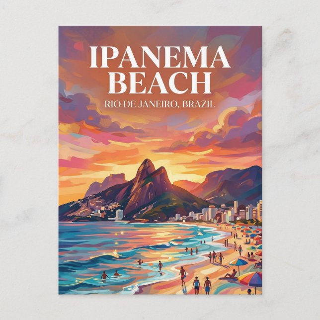 Ipanema Beach Brazil Postcard (Front)