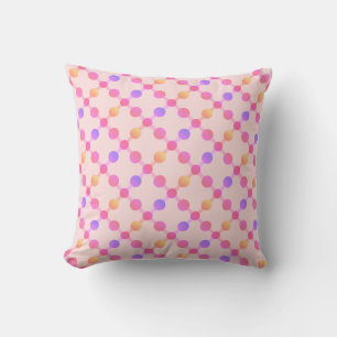 Ipanema coloured circles and squares on pink cushion